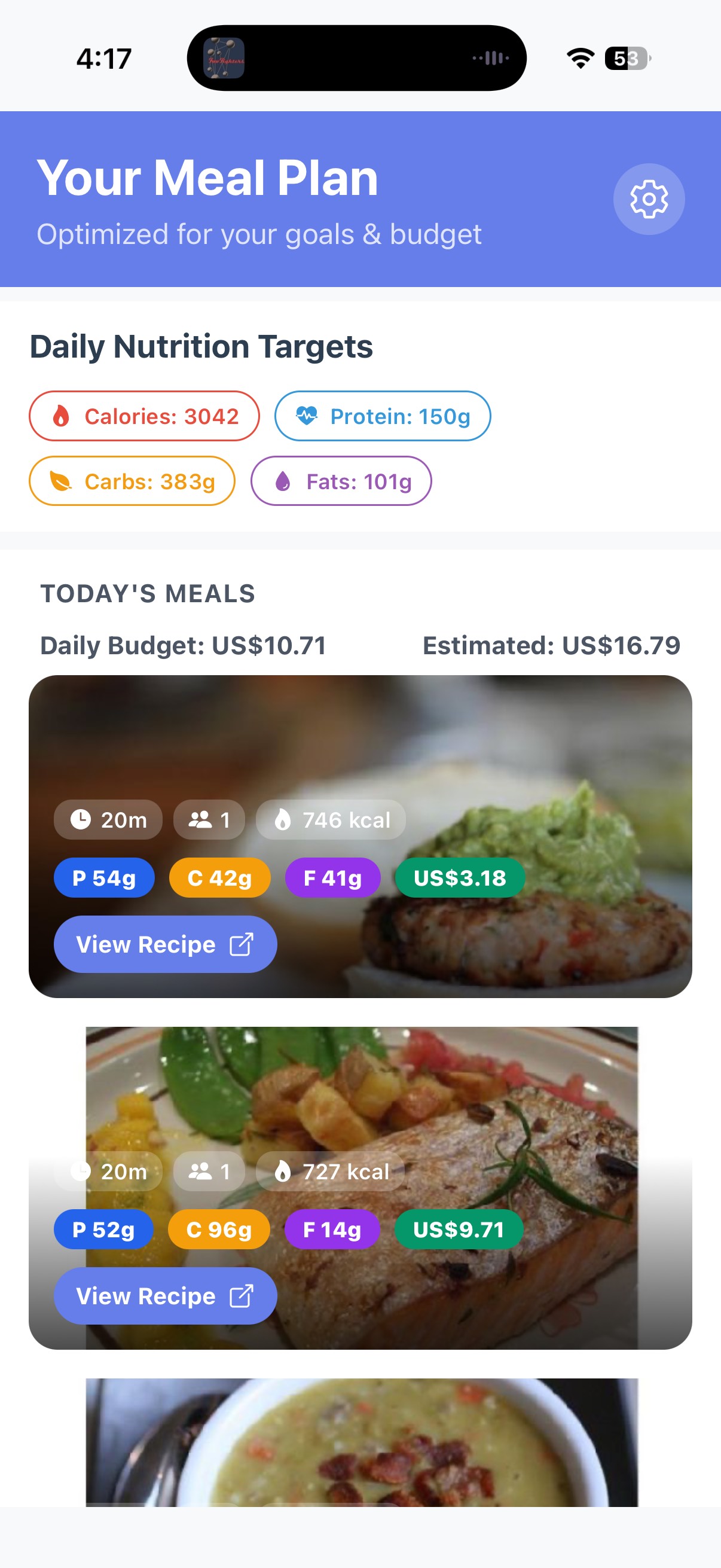 MealPrepAI App Screenshot
